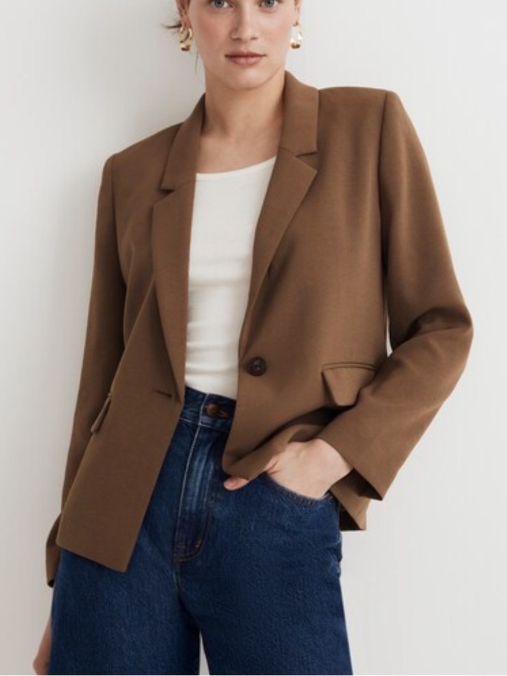 Madewell The Dorset Crop Blazer Size Small